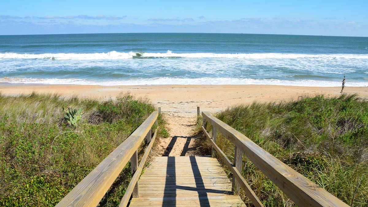 beach and coastline at St. Augustine, Florida, USA
